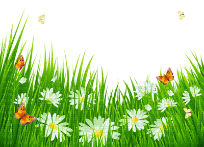 Kaz_Creations Deco Flowers Grass Garden Butterflies - png gratis