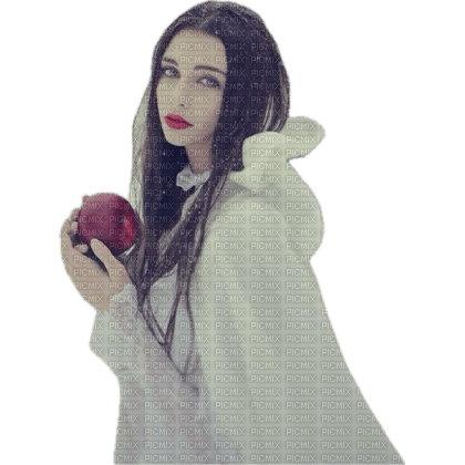 Girl with a Red Apple - png ฟรี