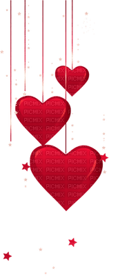 Kaz_Creations Valentine Deco Love Hearts Hanging - PNG gratuit