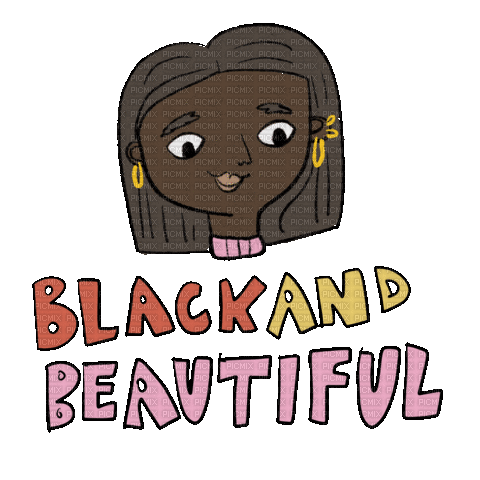 Black and beautiful - Animovaný GIF zadarmo