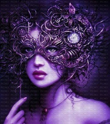 Lady, Ladies, Woman, Women, Mask, Masks, Background, Backgrounds, Purple - Jitter.Bug.Girl - darmowe png