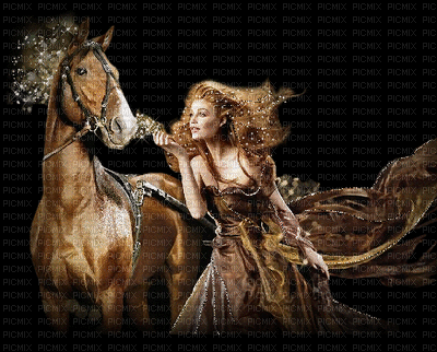 gif fundo mulher cavalo maga - 無料のアニメーション GIF