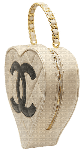 Chanel Bag Gold Black White - Bogusia - gratis png