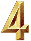 Kaz_Creations Numbers Gold 4 - ücretsiz png