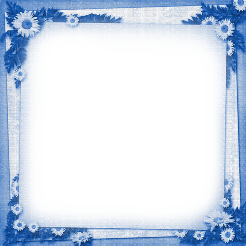 Frame.Blue.White - By KittyKatLuv65 - darmowe png