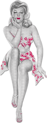 soave woman summer beach vintage pin up - PNG gratuit