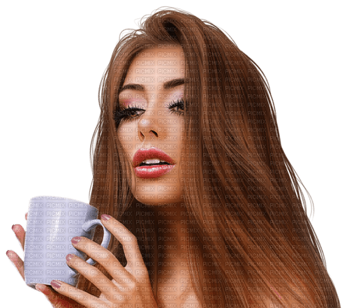 femme boisson café idca - png gratuito