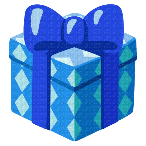 Blue present gift emoji Kitchen - kostenlos png