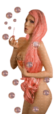 Kaz_Creations Woman Femme Bubbles - png ฟรี