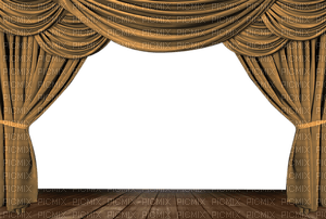 maroon curtain with scene - ilmainen png