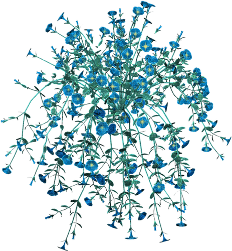 blue flowers vine - png grátis