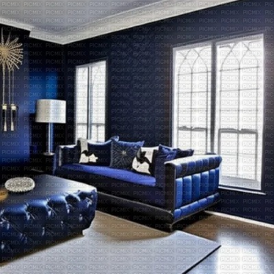 Ink Blue Living Room - 無料png