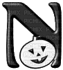 Gif lettre Halloween-N- - GIF animasi gratis
