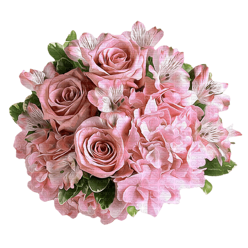 Roses.Flowers.Bouquet.Pink - zdarma png