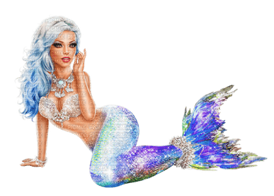 mermaid blue bp - PNG gratuit