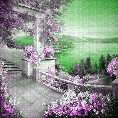 background balcony vintage spring summer glitter - GIF animado gratis