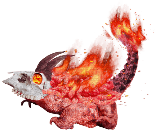 hot cheetos demon frog monster on fire - PNG gratuit