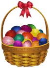 Kaz_Creations Easter Deco Eggs In Basket - Free PNG