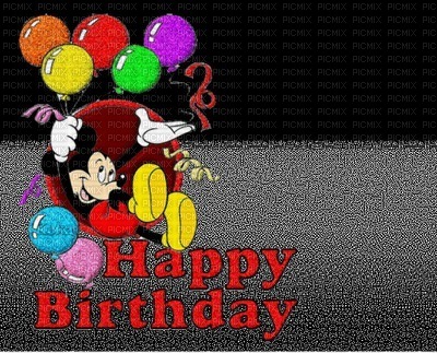 image encre couleur texture effet Mickey Disney ballons anniversaire edited by me - бесплатно png