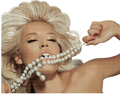 Kaz_Creations Woman Femme Pearls - Free PNG