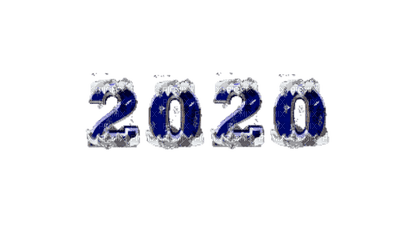 2020 new year deco text - безплатен png