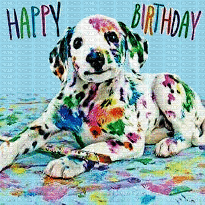 Happy Birthday Puppy - Zdarma animovaný GIF