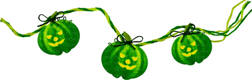 Jack O Lanterns.Green - PNG gratuit