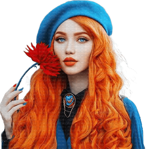 Девушка с рыжими волосами - ücretsiz png