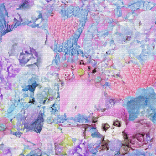animated pastel blue pink purple background - 免费动画 GIF