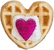 heart waffle - png grátis