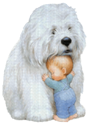 Baby, Junge, blau, Hund, weiß - 無料のアニメーション GIF