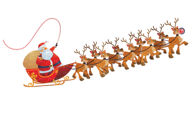 Noël.Santa Claus.sleigh.traîneau.Christmas.Navidad.Victoriabea - PNG gratuit