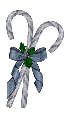 Kaz_Creations Deco Christmas Candy Canes Ribbons Colours - PNG gratuit