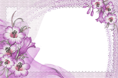 frame-Flower-purple-500x333 - 免费PNG