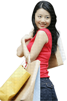 shopping woman - zdarma png