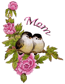 Floral Bird Deco for Mom - Free animated GIF