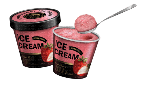 strawberry ice cream Bb2 - nemokama png