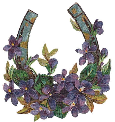 Hufeisen, Veilchen, Blumen - Gratis geanimeerde GIF