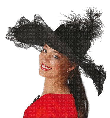 Kaz_Creations Woman Femme Hat - Free animated GIF