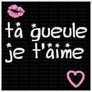 Ta gueule je t'aime ♥ - Free PNG