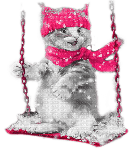 soave animals cat christmas winter swing funny - png gratis