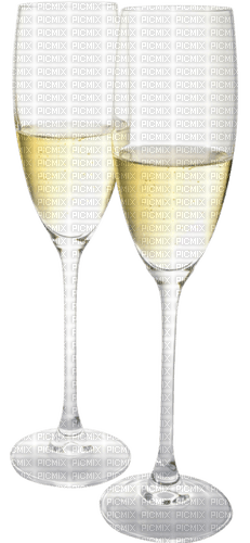 Champagne.Glasses.Gold - png grátis