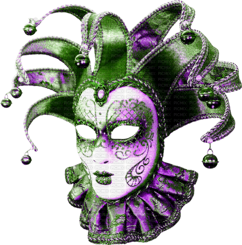 Mask.Green.Purple - png gratuito