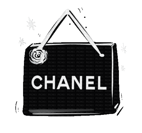 Bag Chanel White Black Gif - Bogusia - Nemokamas animacinis gif