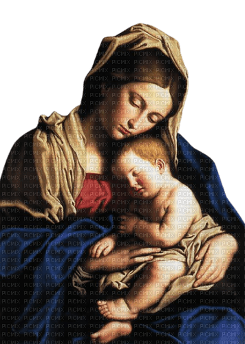 La Vierge Marie et l'enfant Jésus - png gratis