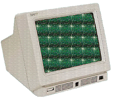 Old computer monitor - Gratis geanimeerde GIF