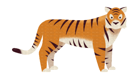 Bengal Tiger Wave - Kostenlose animierte GIFs