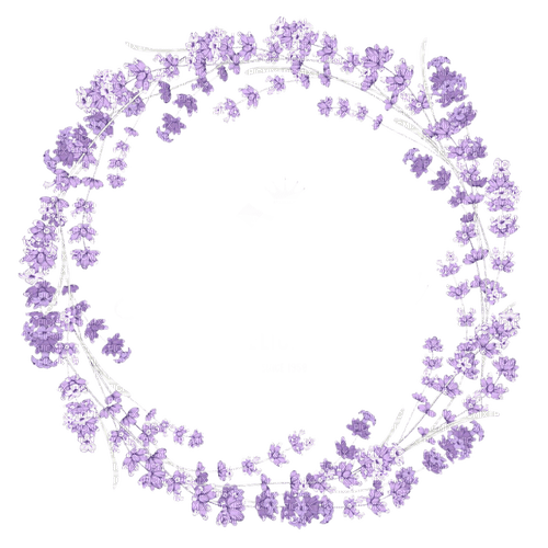 Lavender circle frame - bezmaksas png