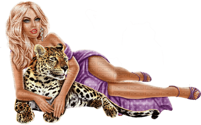 woman with leopard bp - безплатен png