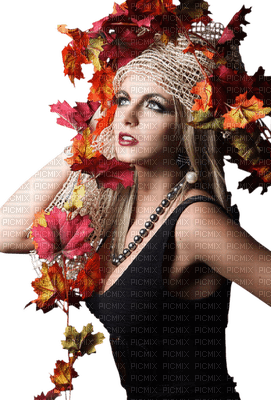 loly33 femme automne - gratis png